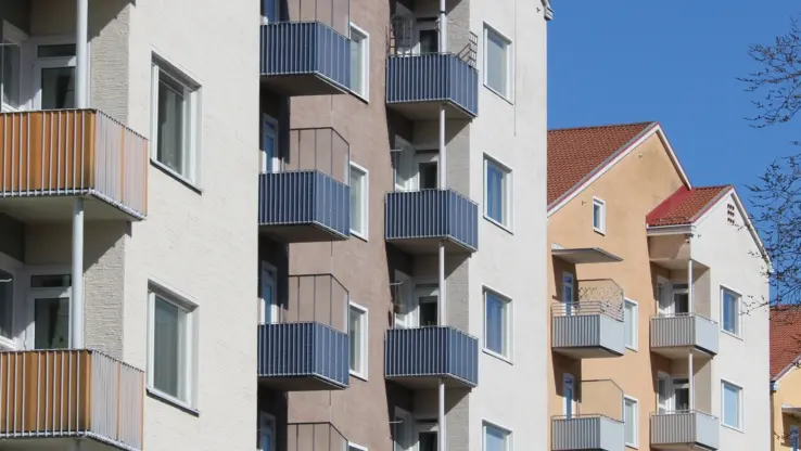 Background Hausfassade Wohnimmobilien